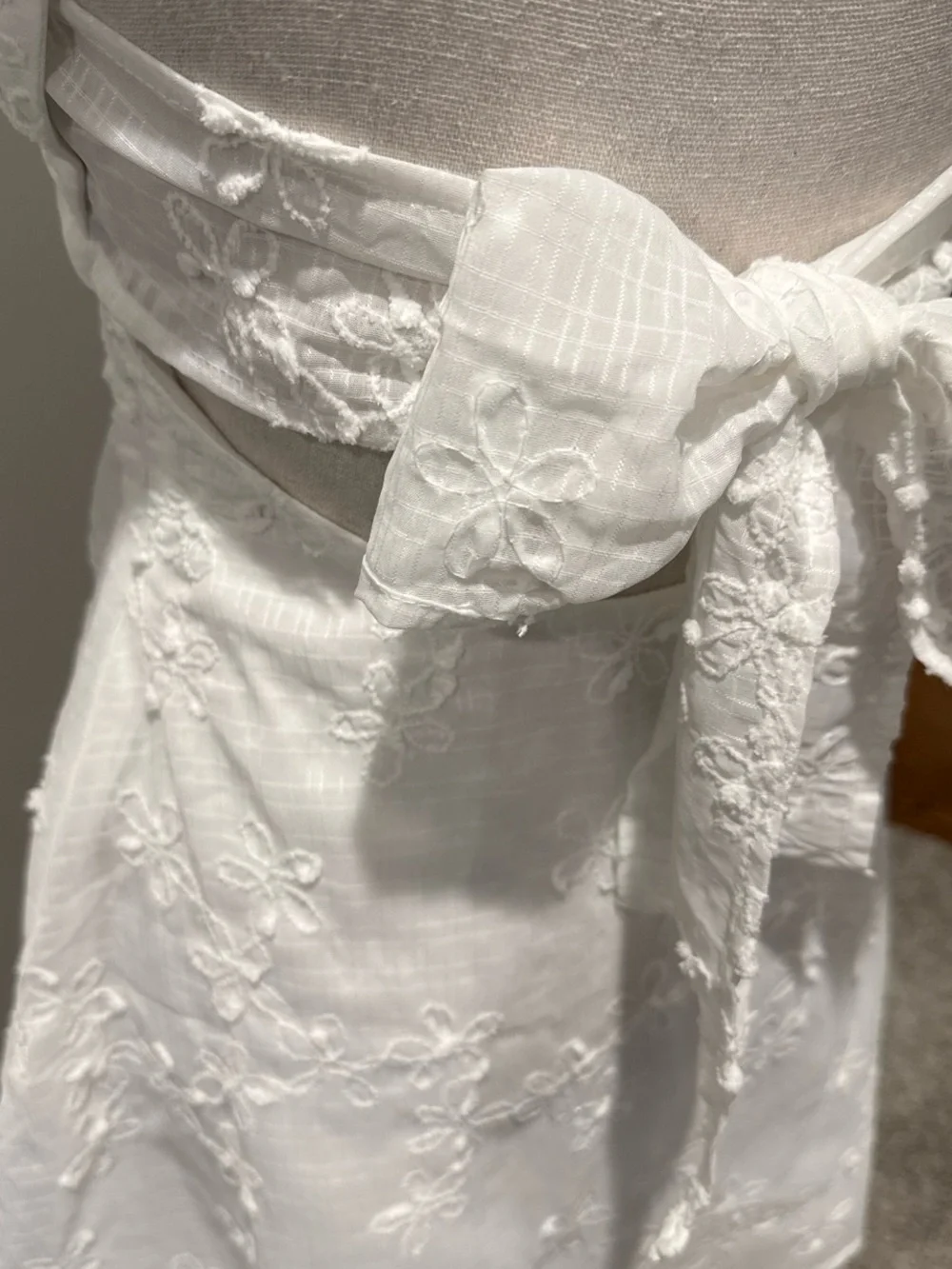 Princess Polly White Embroidered Mini Sundress